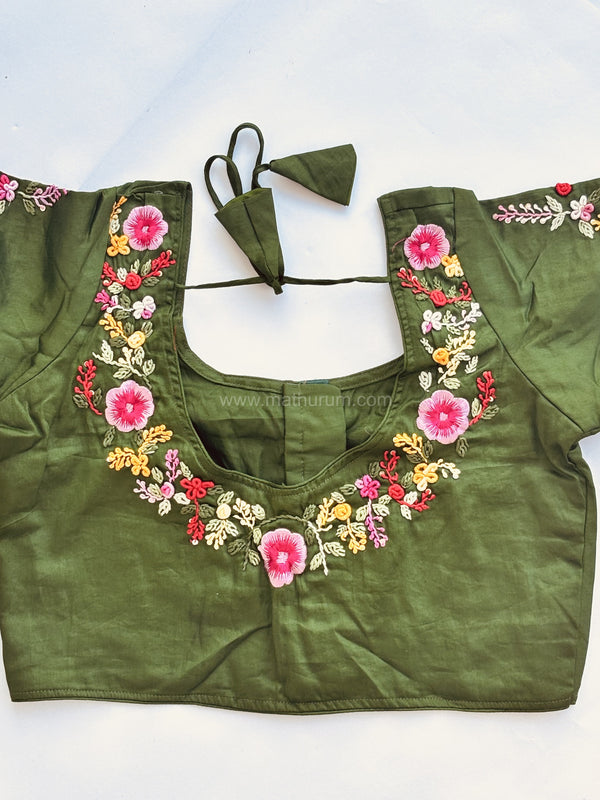 Little Garden - Mehandi Embroidery Blouse