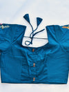 Little Garden - Blue & Green Embroidery Blouse