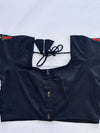 Little Garden - Black Embroidery Blouse