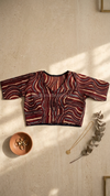ParuthiMaroon Stripes Blouse