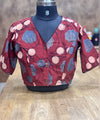 ParuthiMaroon Abstract Blouse