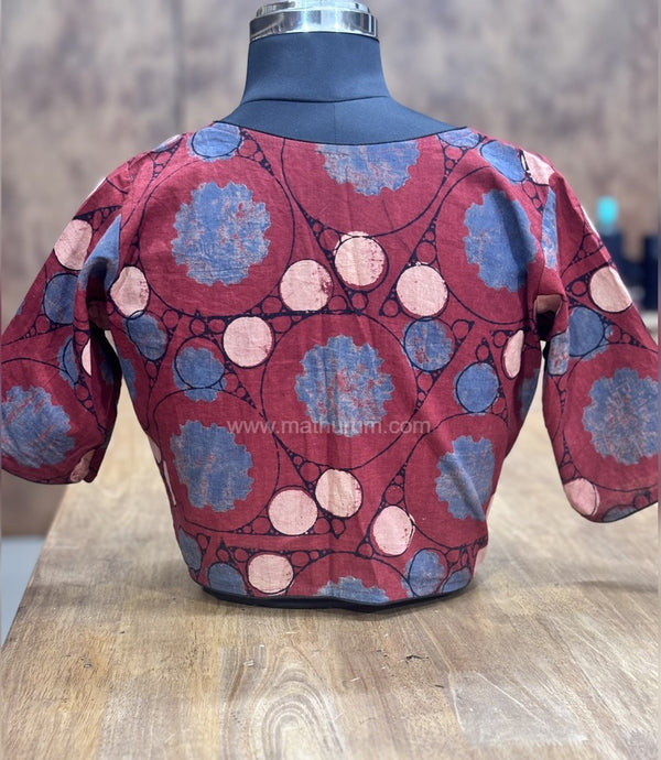 ParuthiMaroon Abstract Blouse