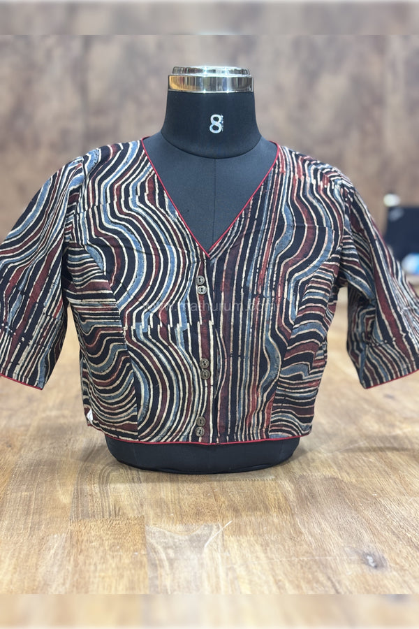 Paruthi Black Stripes Blouse