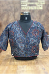 Paruthi Indigo Big Floral Blouse