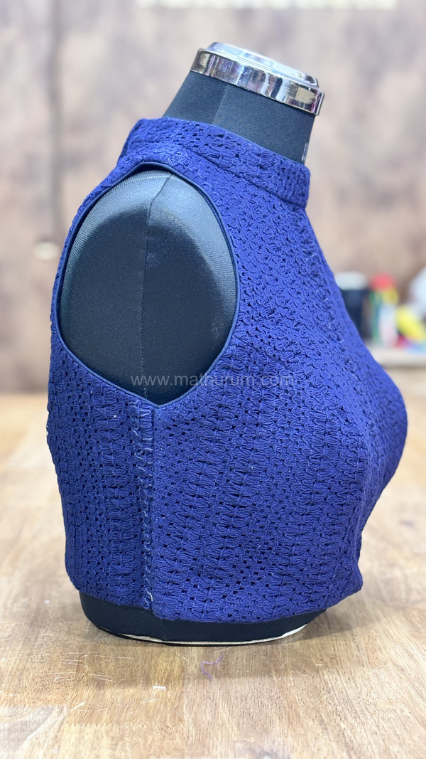 Boho Knot- Navy Blue Blouse