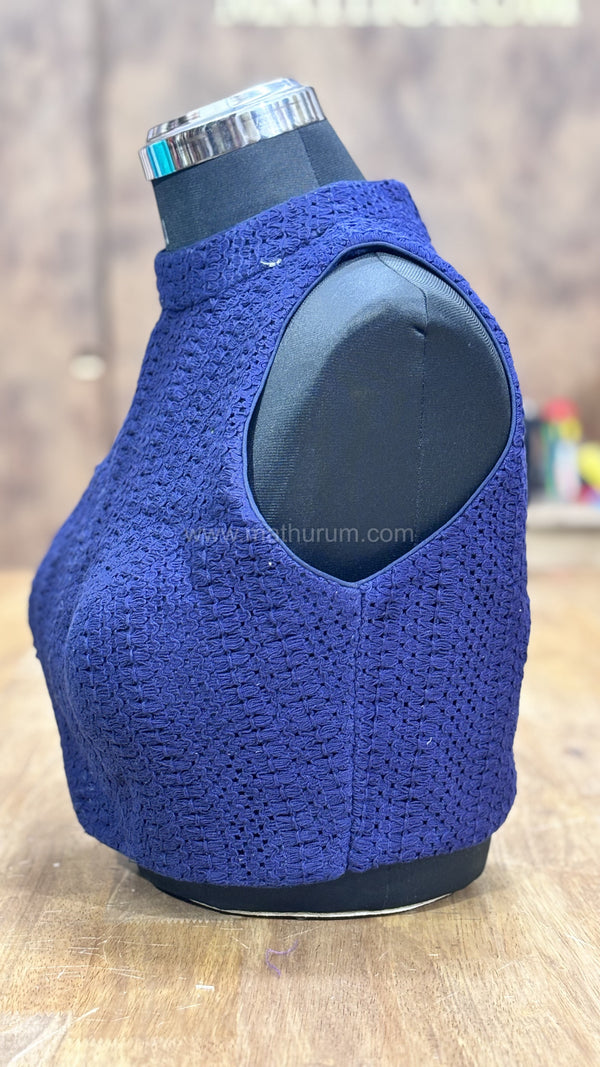 Boho Knot- Navy Blue Blouse
