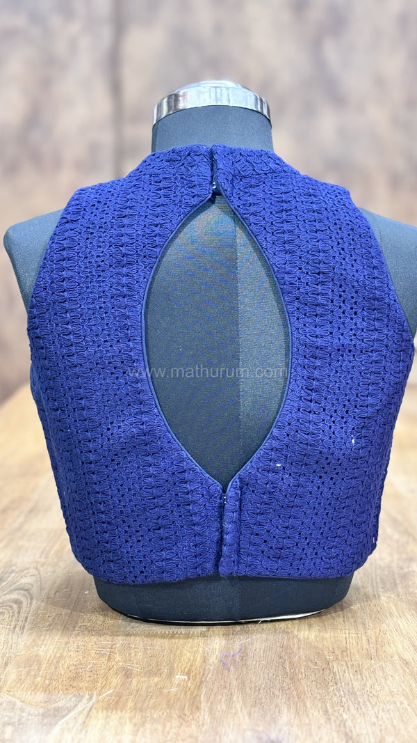 Boho Knot- Navy Blue Blouse