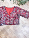 Daily Flex- Maroon Multi Floral Strechable Blouse