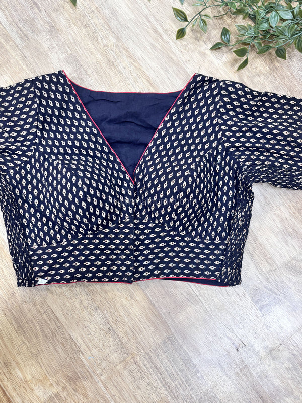 Daily Flex- Black Eye Strechable Blouse