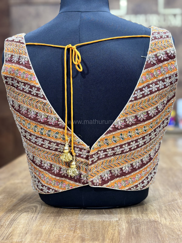 Zarina - Mustard Blouse (Attached Sleeves)