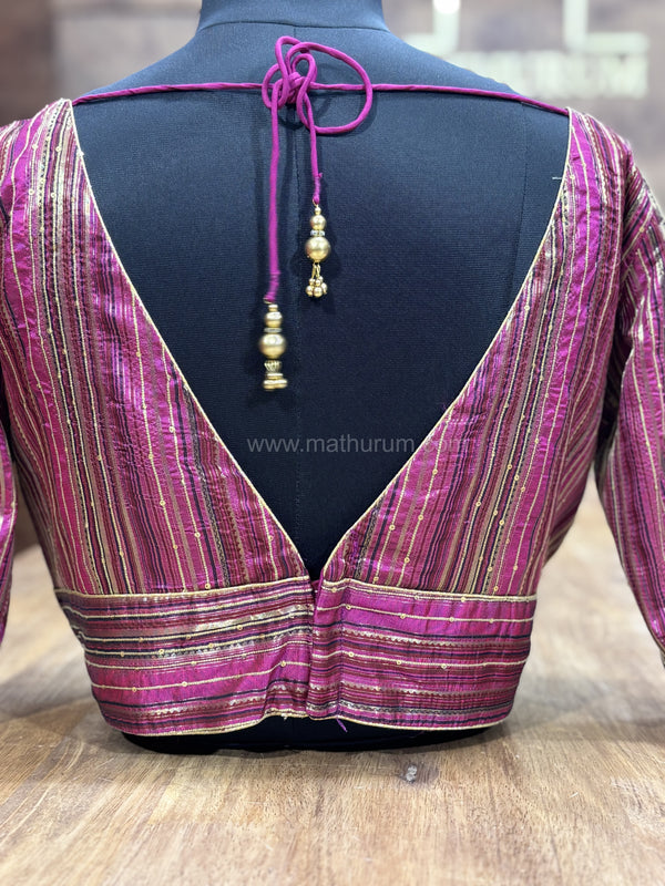 Suhani -Majenta blouse (Elbow Sleeve)