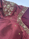 Handwork- Maroon Blouse Pattern 2