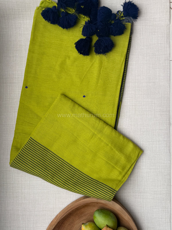 Venba - Green/Blue Cotton Saree