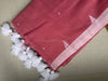 Venba - Pink/White Cotton Saree