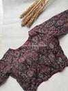 Daily Flex- Black Small Floral Strechable Blouse