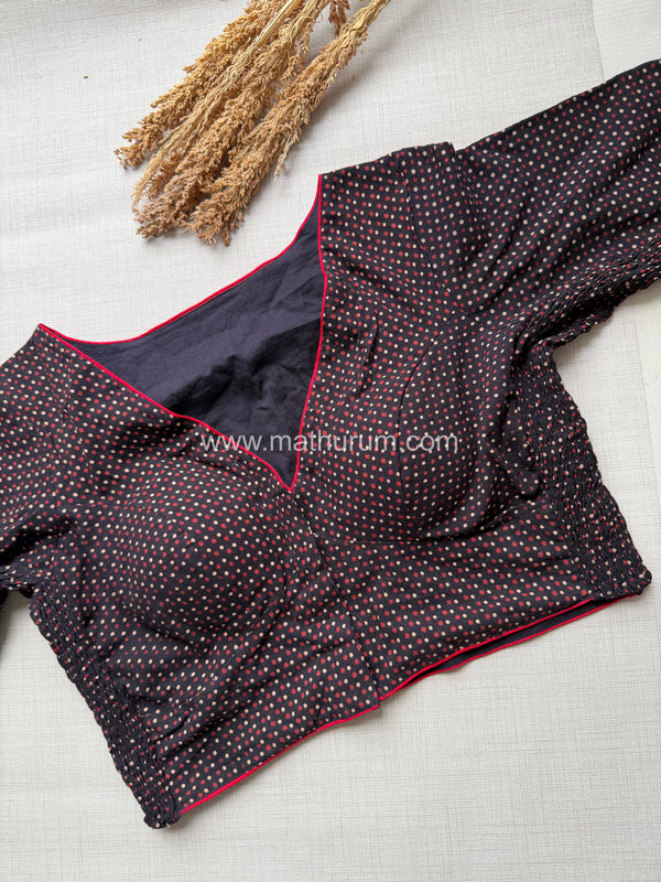 Daily Flex- Black Dots Strechable Blouse