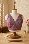 Madhuri - Blue Blouse (Attachable Sleeves)
