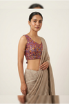 Madhuri - Wine Blouse (Attachable Sleeves)