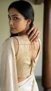 Tanira- Gold Blouse (Attachable Sleeves)