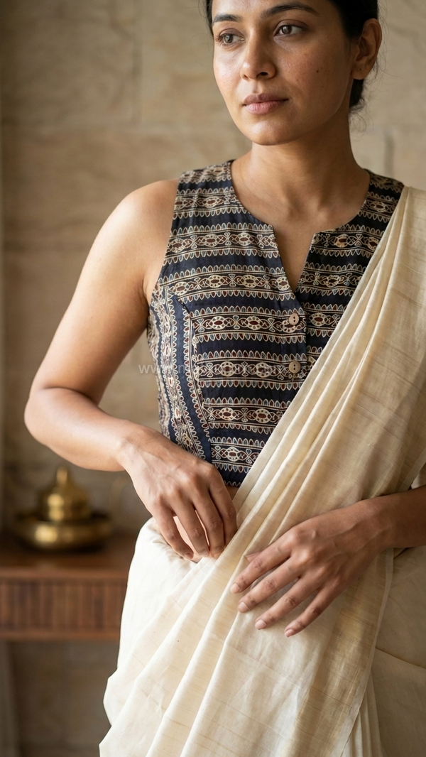 Kajal - Black Sleeveless Blouse