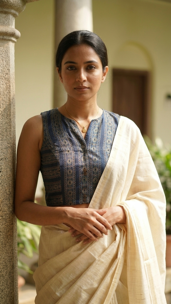 Kajal - Blue Sleeveless Blouse
