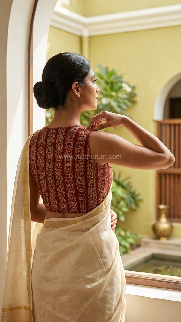 Kajal - Maroon Sleeveless Blouse